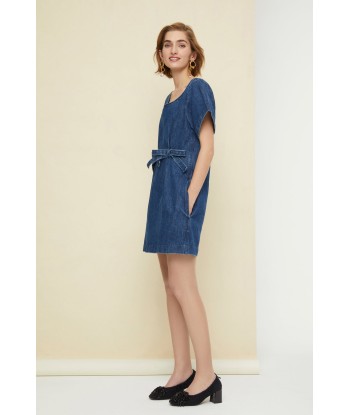 Bow denim minidress Venez découvrir notre 