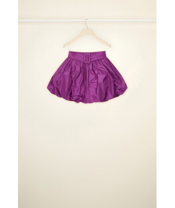 Mini bloomer belted skirt in eco-friendly faille Véritable concentré