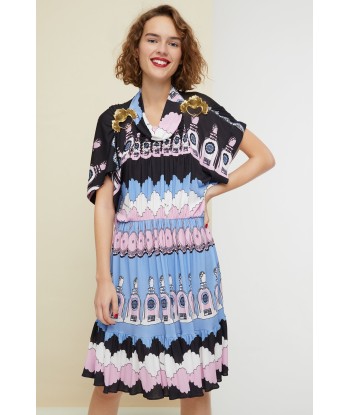 Printed jersey smock dress vente chaude votre 