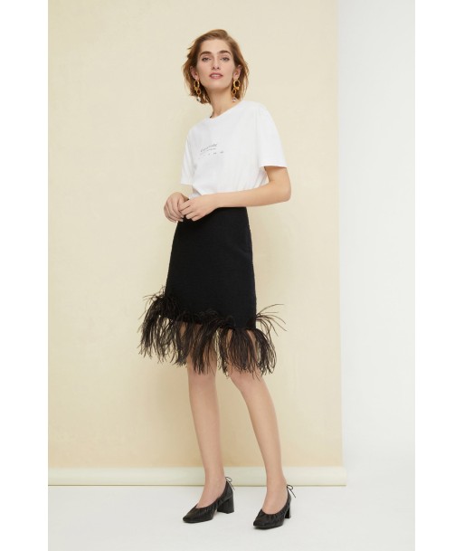 Feather cotton tweed miniskirt sélection de produits