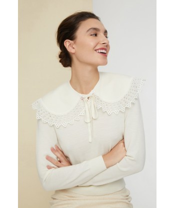 Crochet collar fine wool jumper plus qu'un jeu 