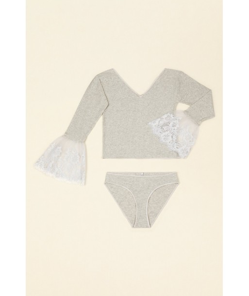 BASERANGE COLLABORATION LACE SET - Grey En savoir plus