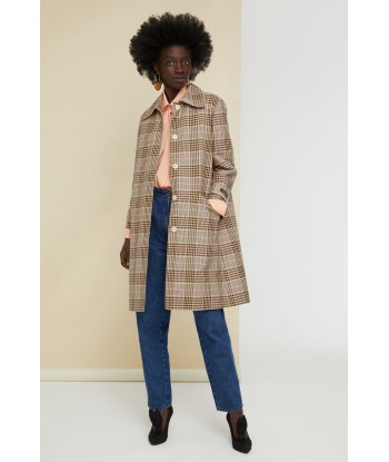 Tartan cotton overcoat acheter