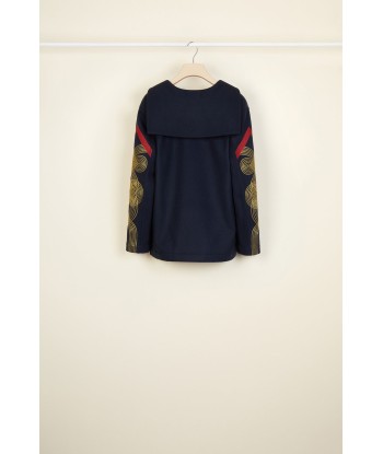 Embroidered wool and cashmere sailor tunic 50% de réduction en Octobre 2024