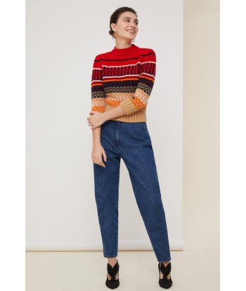 Cropped jacquard jumper En savoir plus