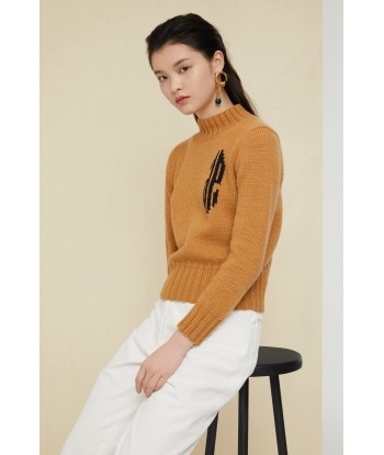 Cropped intarsia logo jumper Livraison rapide