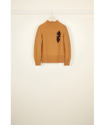 Cropped intarsia logo jumper Livraison rapide