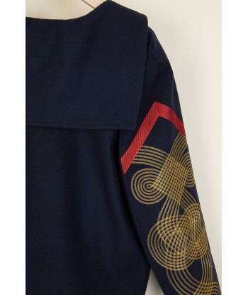 Embroidered wool and cashmere sailor tunic 50% de réduction en Octobre 2024