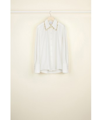 Embellished cotton twill shirt pas chere