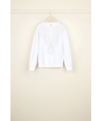 Lace bib organic cotton sweatshirt hantent personnes