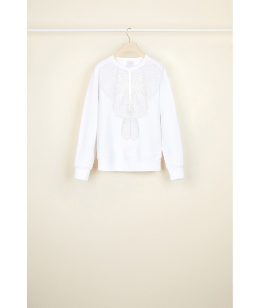 Lace bib organic cotton sweatshirt hantent personnes