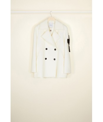 Jewelled logo peacoat acheter