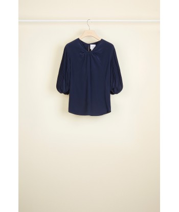 Cut Bow Top - Navy Pour