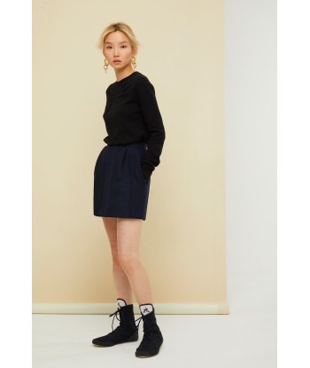 Wool and cashmere tulip skirt brillant des détails fins