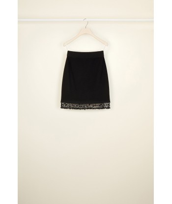 Pearl hem knit miniskirt en ligne des produits 