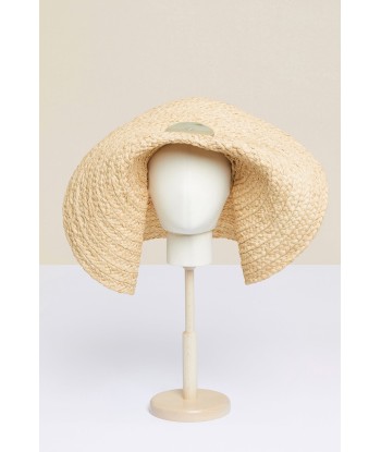 Embellished oversized woven hat l'évolution des habitudes 