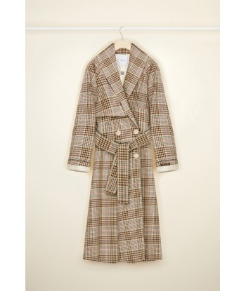 Tartan gabardine trenchcoat shop