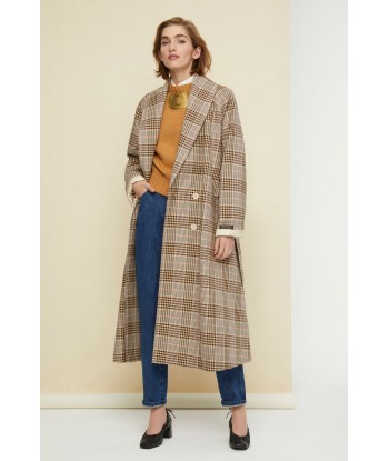 Tartan gabardine trenchcoat shop