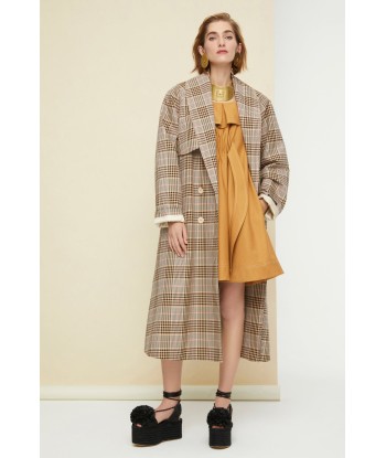 Tartan gabardine trenchcoat shop