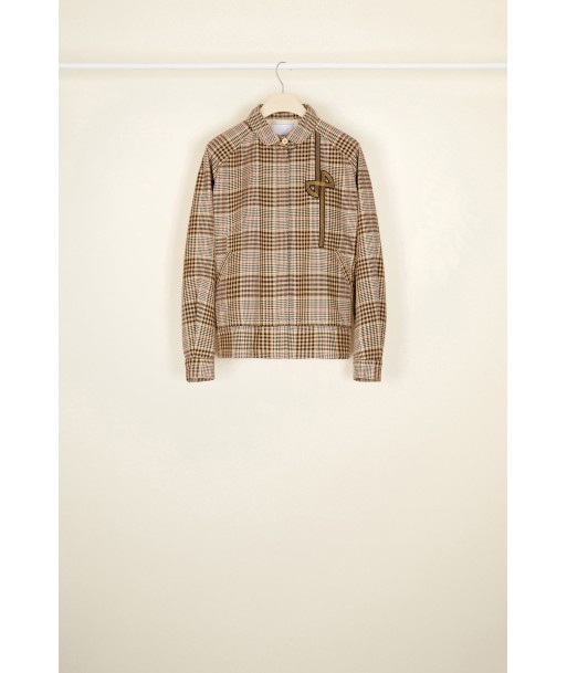 Tartan cotton bomber vente chaude votre 