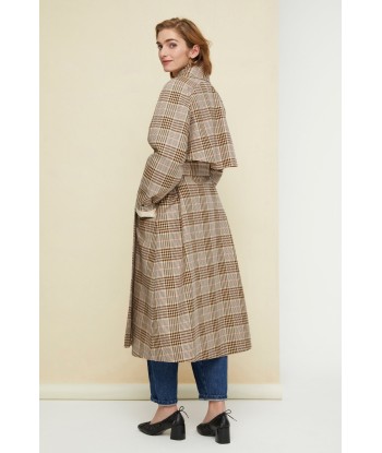 Tartan gabardine trenchcoat shop