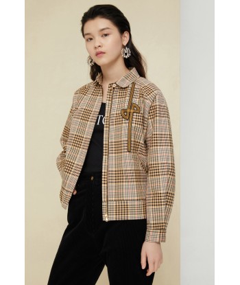 Tartan cotton bomber vente chaude votre 