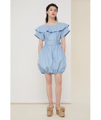 Wrap back cotton bubble dress acheter