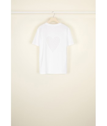 Heart cut-out organic cotton tee pas cher