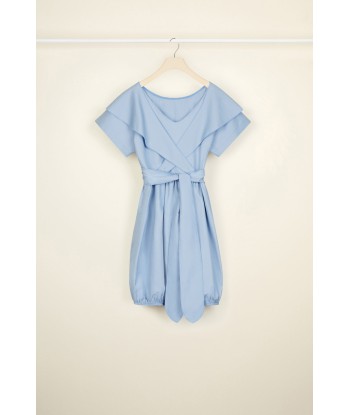 Wrap back cotton bubble dress acheter